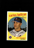 2008 Topps Heritage #082 Carlos Beltran  NEW YORK METS MINT Black Number Variation